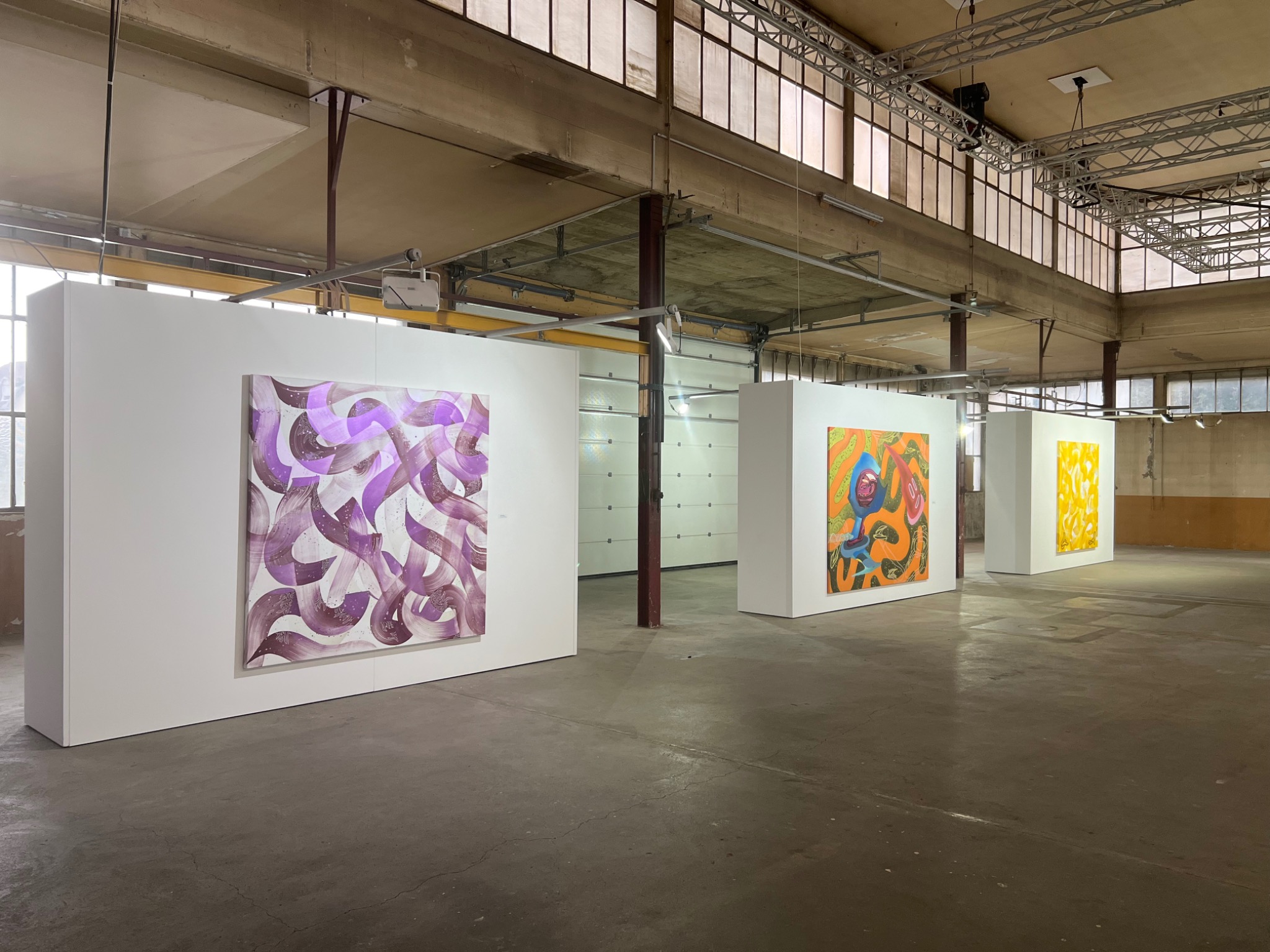 Installation view of paintings at CONDOR