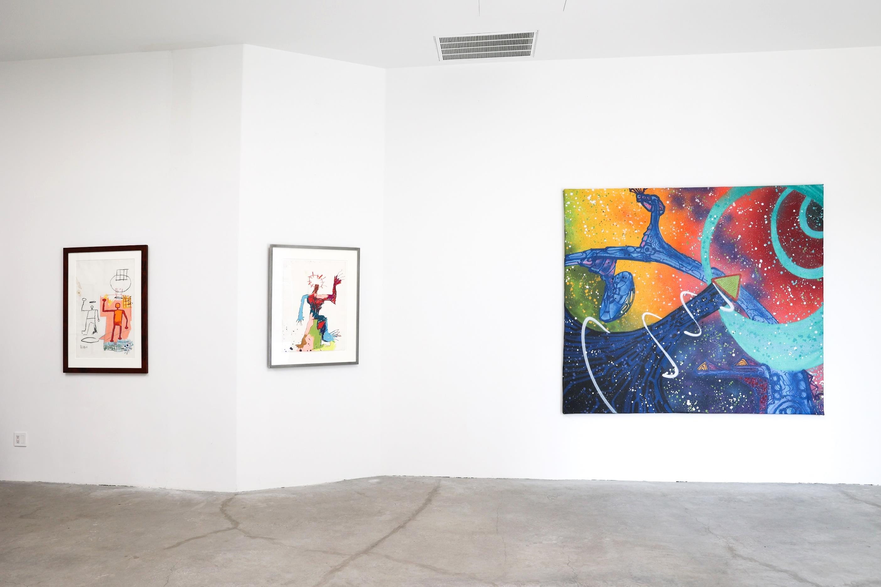 Installation view of paintings in TIMELESS at SHIN Gallery
